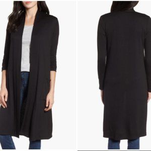 Bobeau Elegant Fleece Cardigan